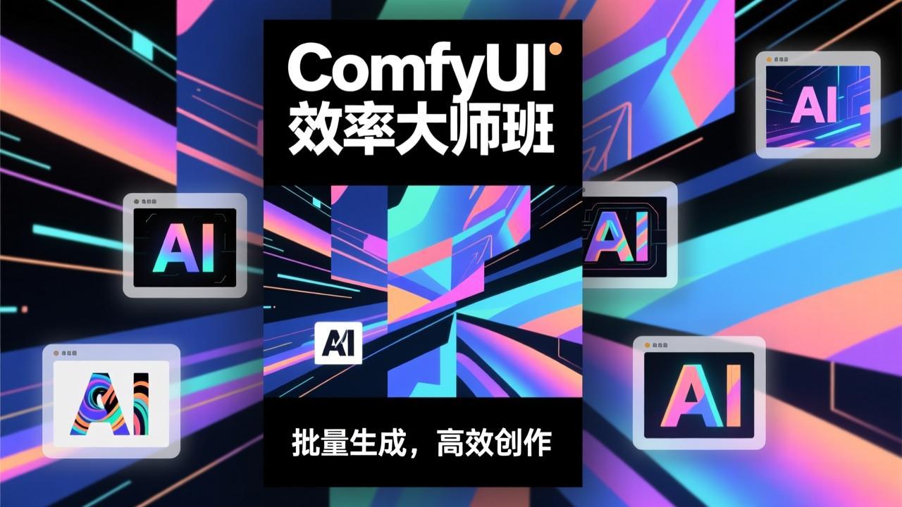 ComfyUI效率大师班：工作流搭建，批量生成，将个人AI出图效率提升5-10倍，月接单收入1-3万-烟花资源网