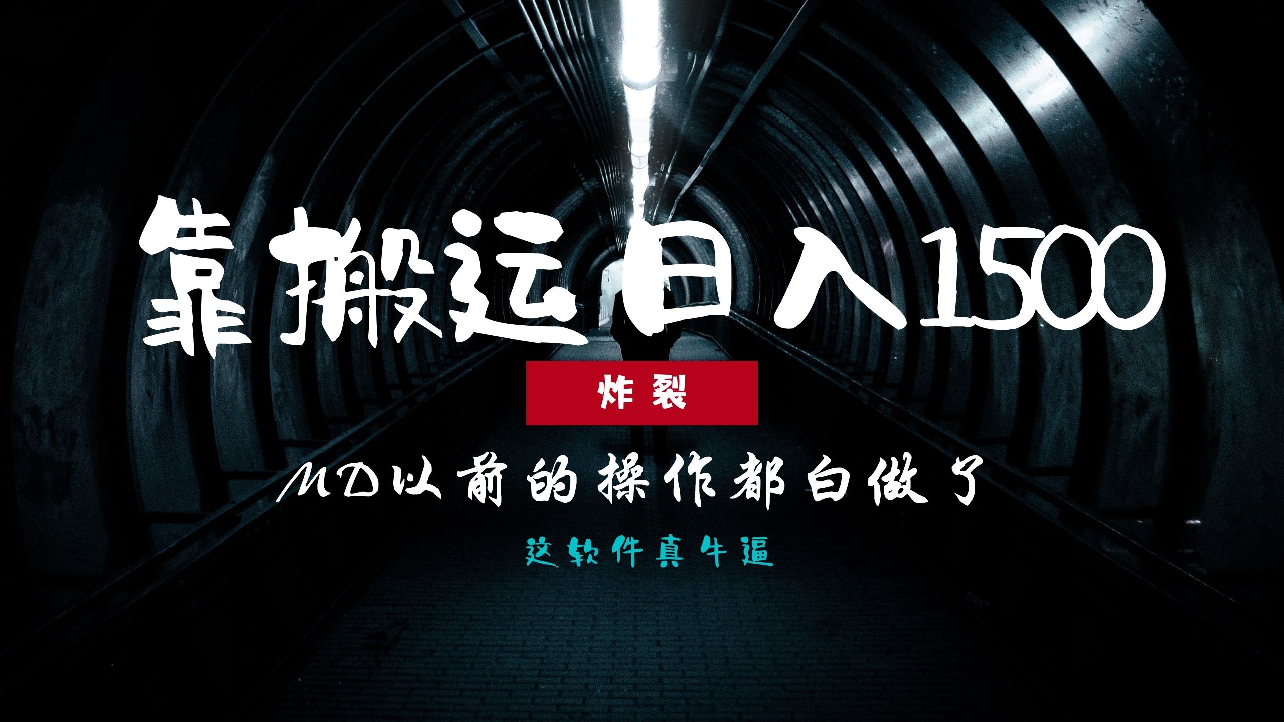 炸裂！0基础搬运也能批量日赚1500+，以前的操作都白做了！-烟花资源网